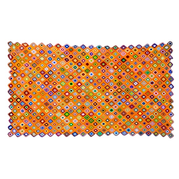 Handmade Crocheted Granny Square Throw Blanket - Picture 4 of 16